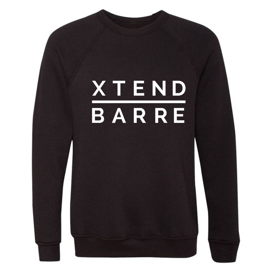 Xtend Crewneck Unisex Fleece Sweatshirt Black